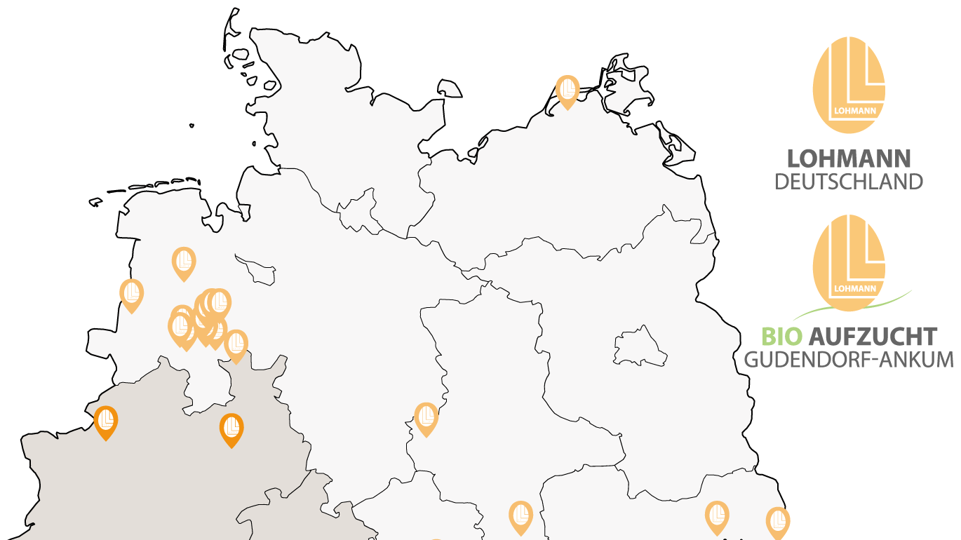 Die Standorte von Lohmann Deutschland und BIO Aufzucht Gudendorf-Ankum